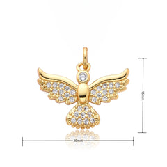 Gold Plated Holy Spirit Eagle Charms Cubic