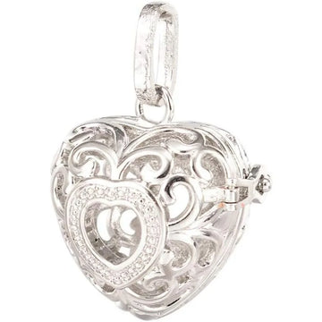 Chime Ball Pendants Heart Locket for Necklaces