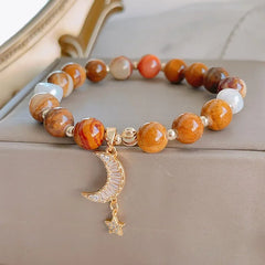 Moon Start Charms Beaded Stretch Bracelets for Women