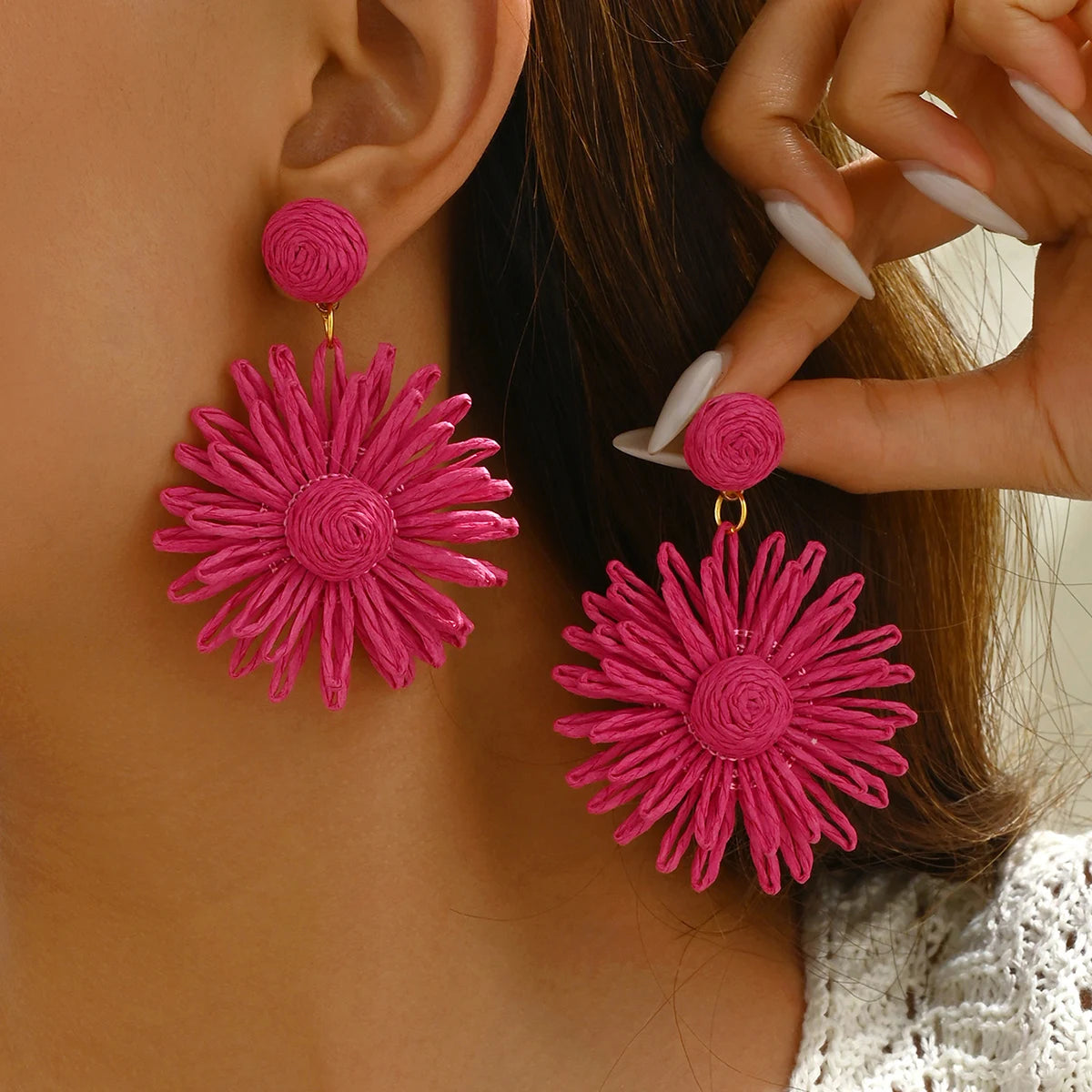 Colorful Sun Flower Earrings