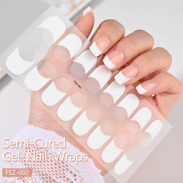 Enveloppements d'ongles en gel semi-durci 