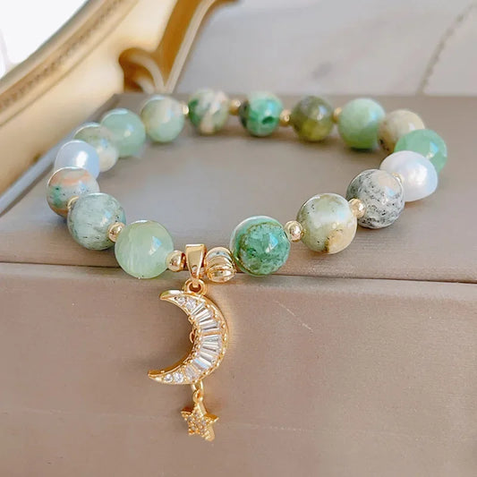 Moon Start Charms Beaded Stretch Bracelets for Women