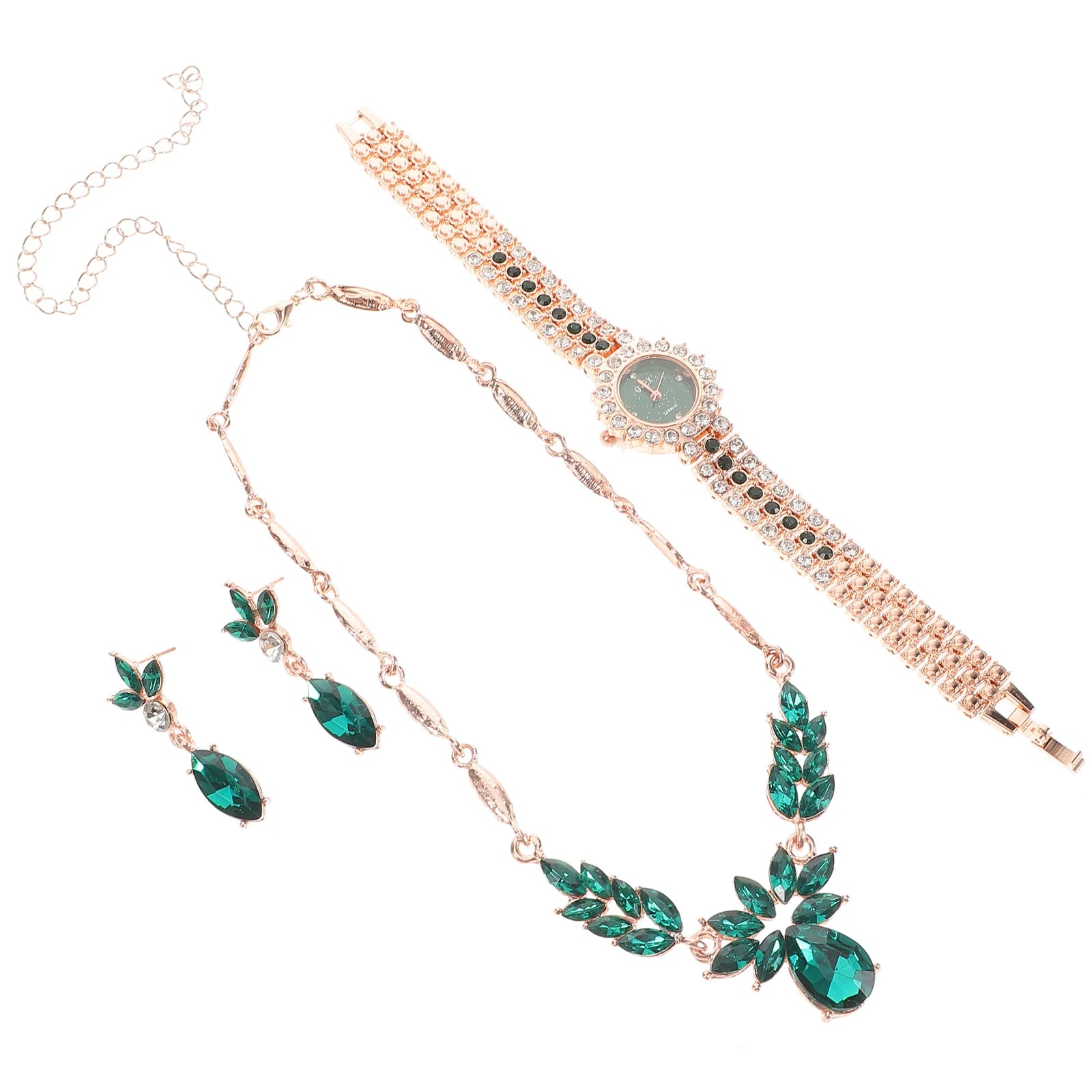 Emerald Watch Set The Watche Green Costume Jewelry