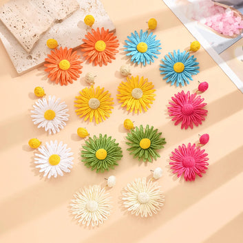 Colorful Sun Flower Earrings