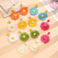 Colorful Sun Flower Earrings