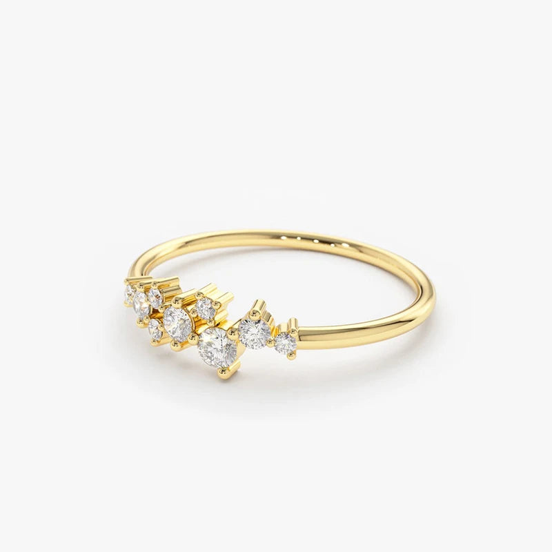 Alliances pour femmes Bague en diamant brillant de laboratoire