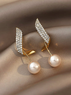 2 Pieces Of Women's Trendy And Elegant Pearl Tassel Earrings, Outdoor Travel, Carnival, Party, Holiday Dressing Gifts -4833